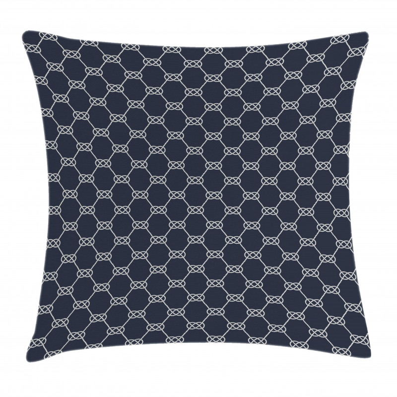 Navy Inspired Knot Pillow Cover