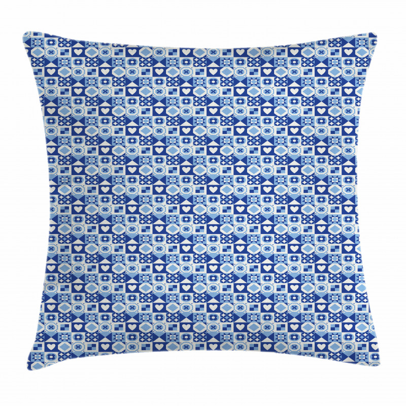 Abstract Grid Squares Pillow Cover