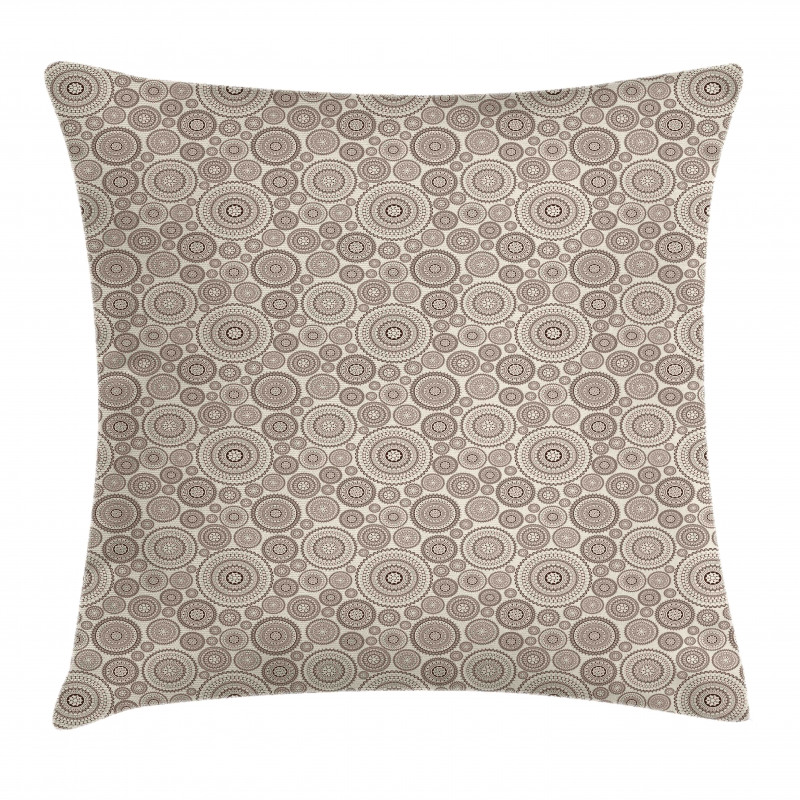 Circular Composition Lace Pillow Cover