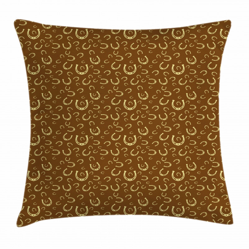 Horseshoe Motif Barn Pillow Cover