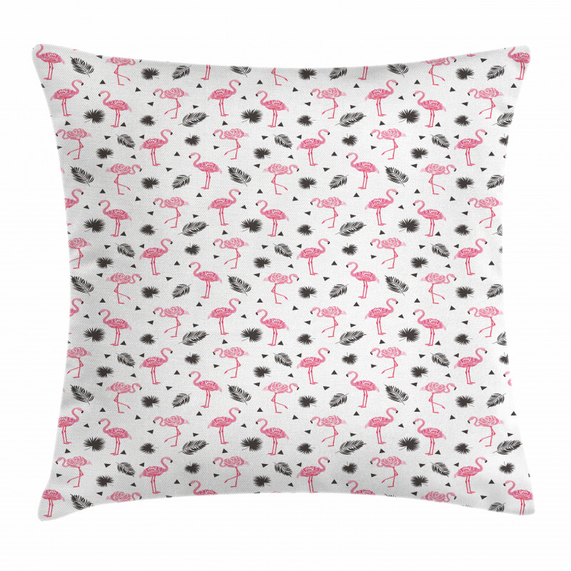 Watercolor Art Flamingos Pillow Cover