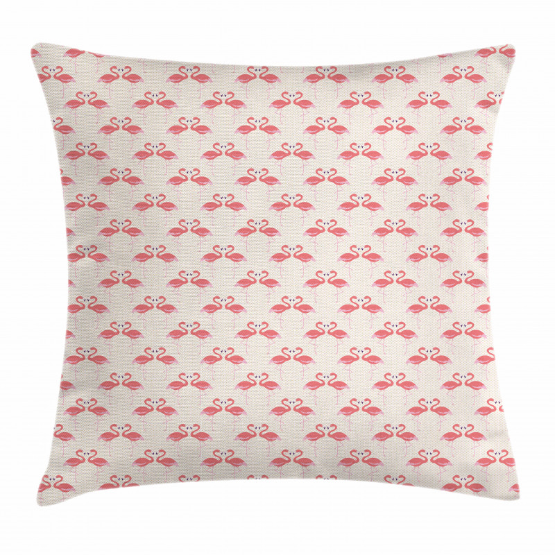 Retro Dots Tropic Bird Pillow Cover