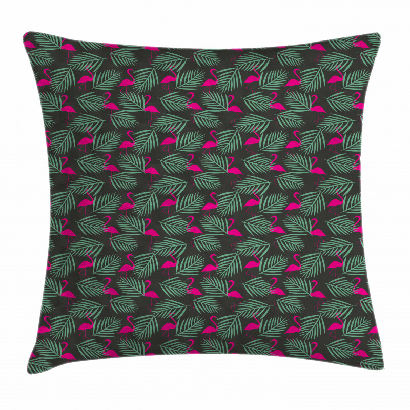 Zoo Animals in Pink Pillow Cover