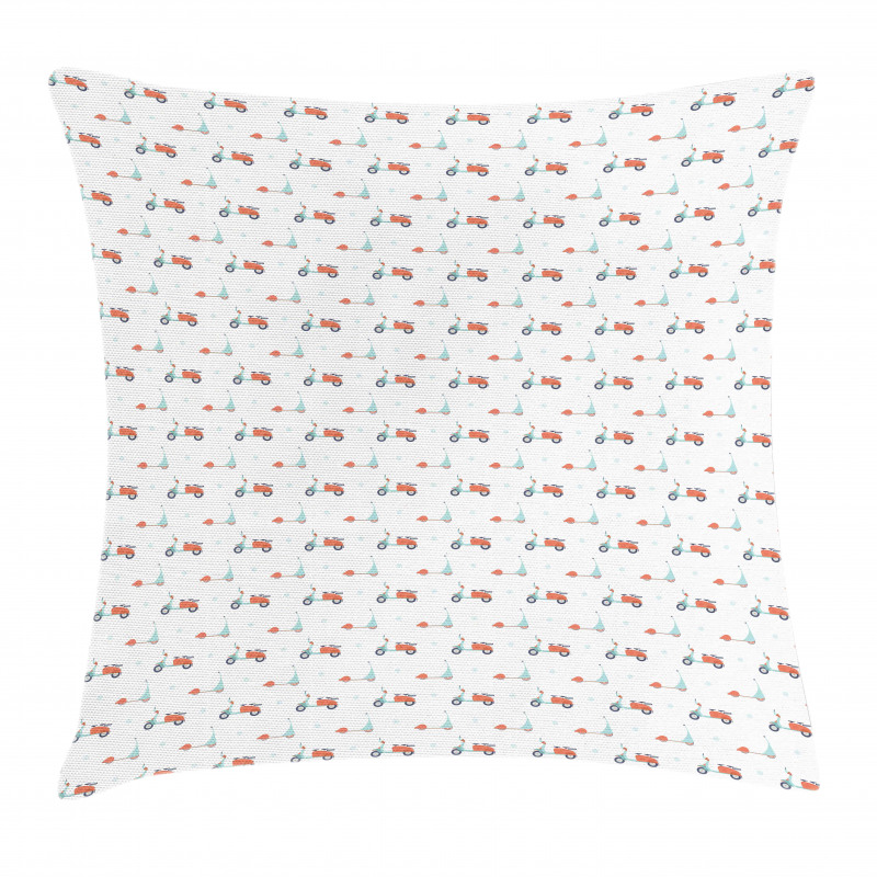 Mopeds Scooters Pillow Cover