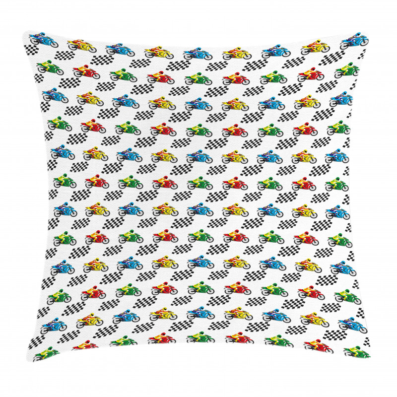 Riders and Flags Pillow Cover