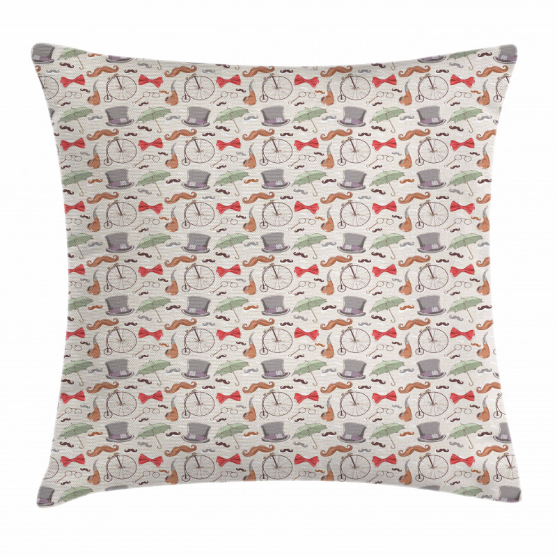 40s High Wheels Pillow Cover