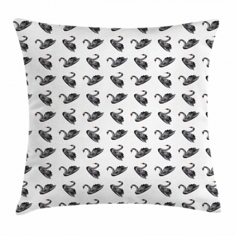 Aquarelle Black Birds Pillow Cover