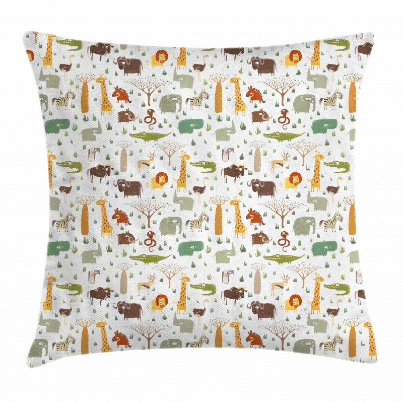 Grunge African Pillow Cover