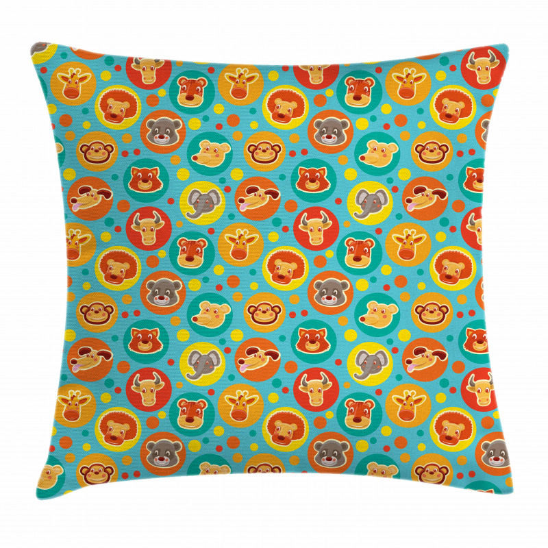 Comic Fun Faces Pillow Cover