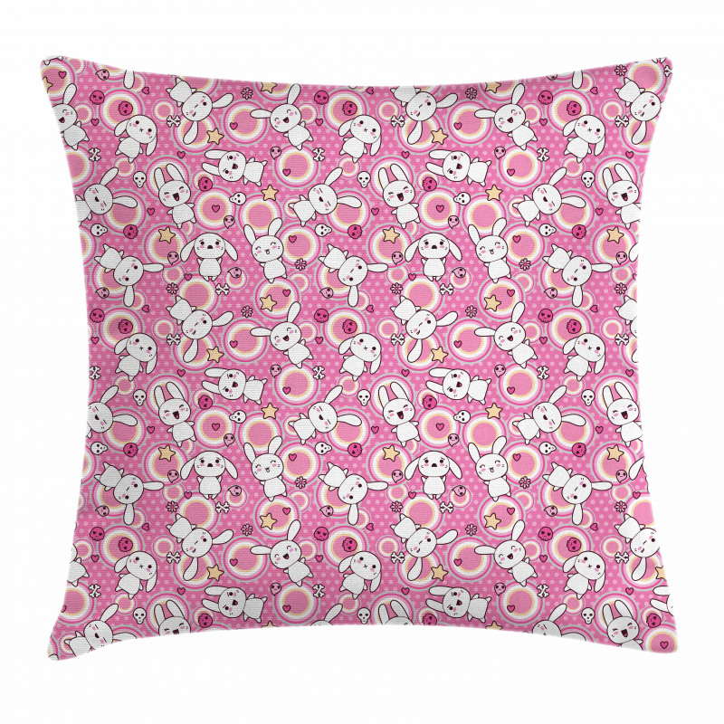 Doodle Kawaii Pillow Cover