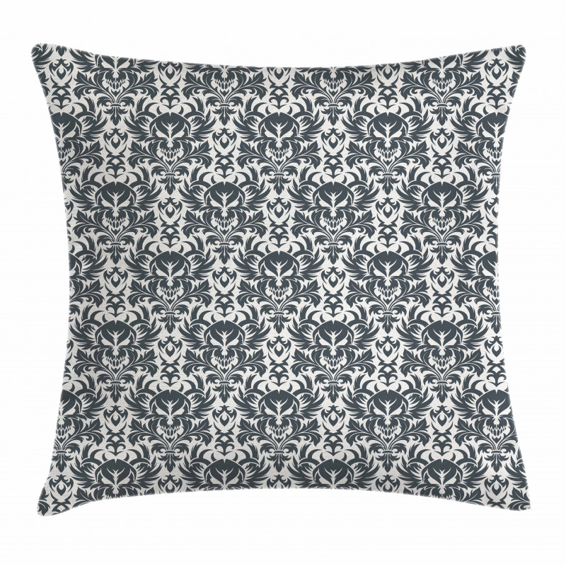 Damask Inspired Flourish Pillow Cover