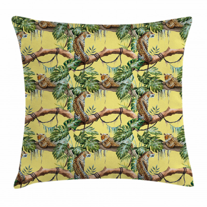 Leopards in Jungle Pillow Cover