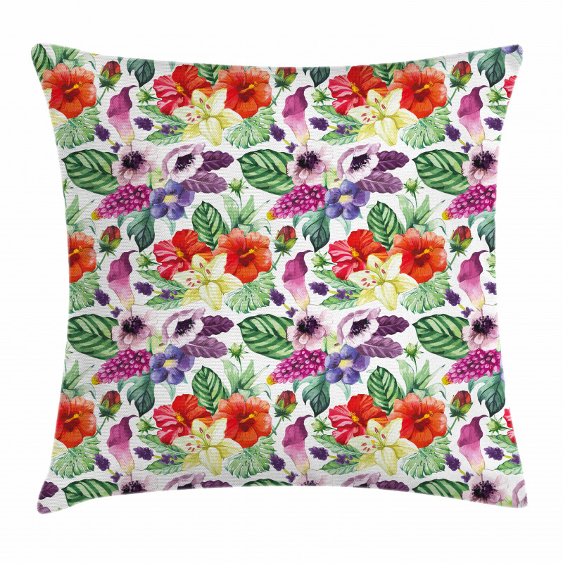 Calla Chinese Hibiscus Pillow Cover