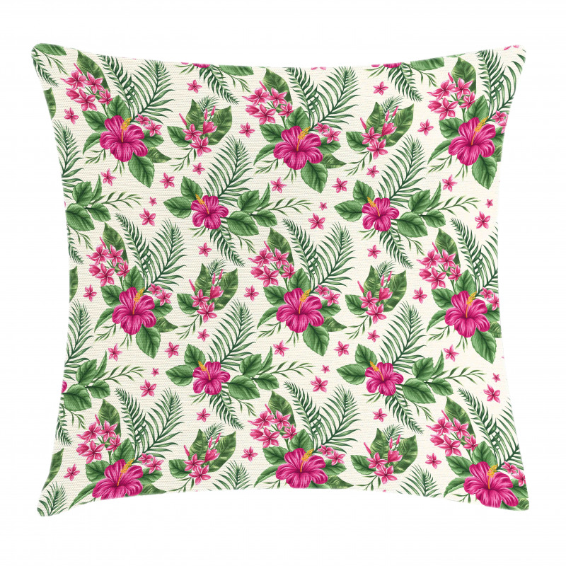 Plumeria Hibiscus Pillow Cover