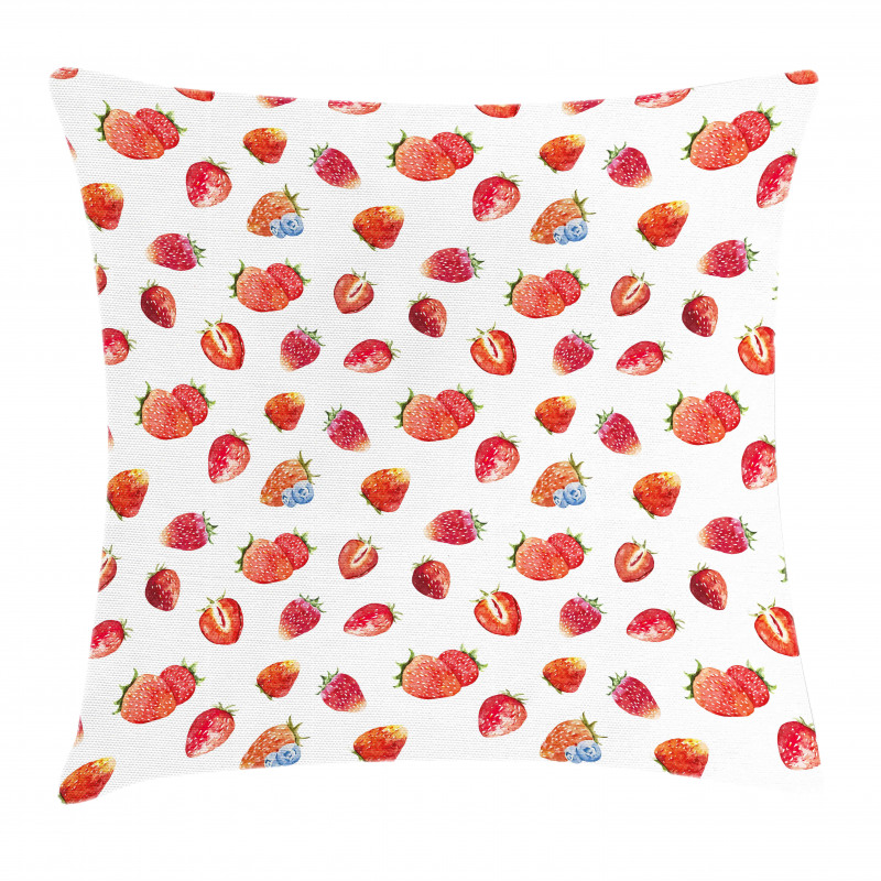 Strawberry Blueberry Pillow Cover