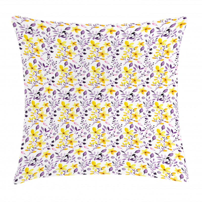 Yellow Wildflowers Pillow Cover