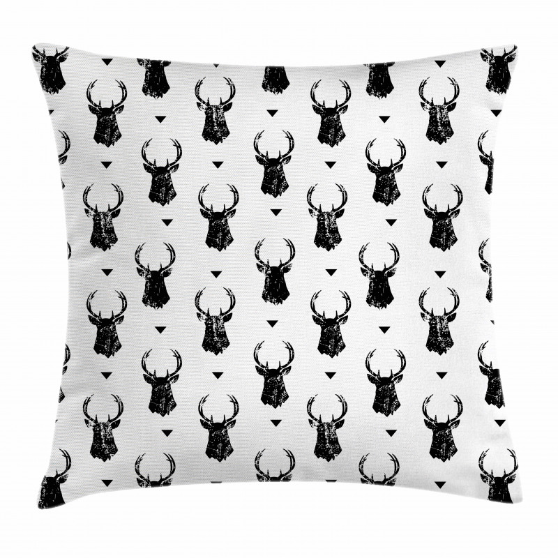 Monochrome Animal Head Pillow Cover