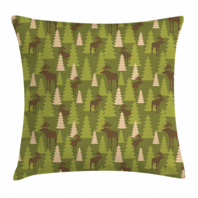 Forest Creatures Moose Pillow Cover