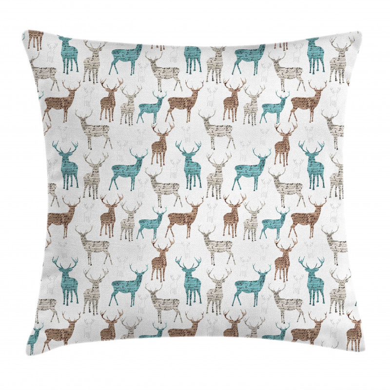 Old Text Animals Christmas Pillow Cover