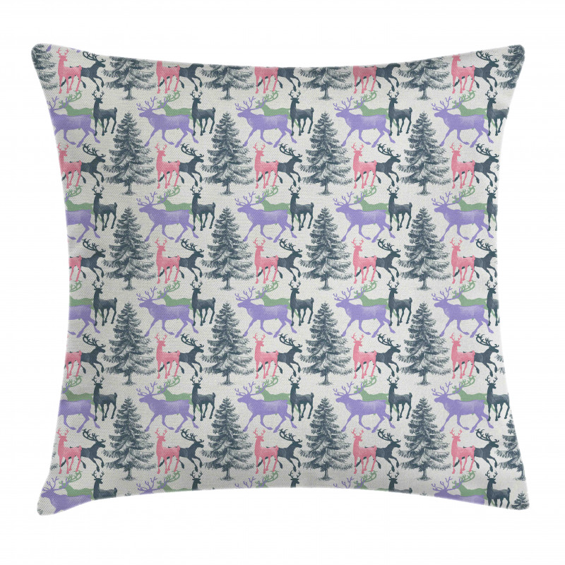 Pine Trees Winter Season Pillow Cover