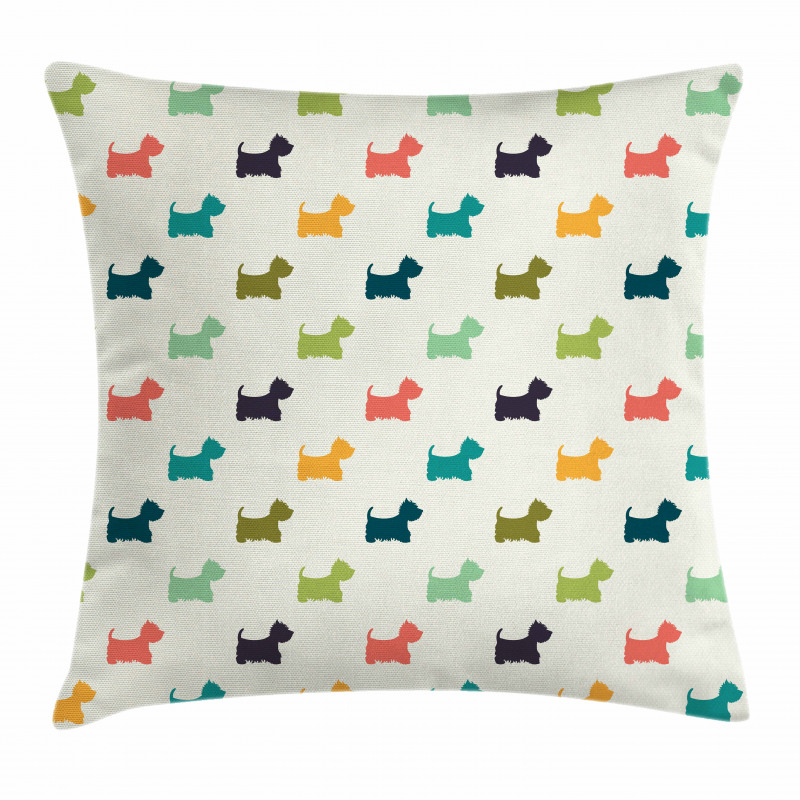 Polka Dot Terriers Pillow Cover