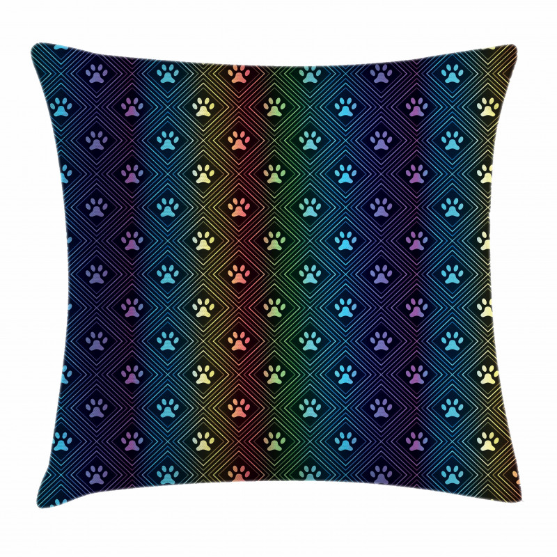 Paw Print Design Pillow Cover