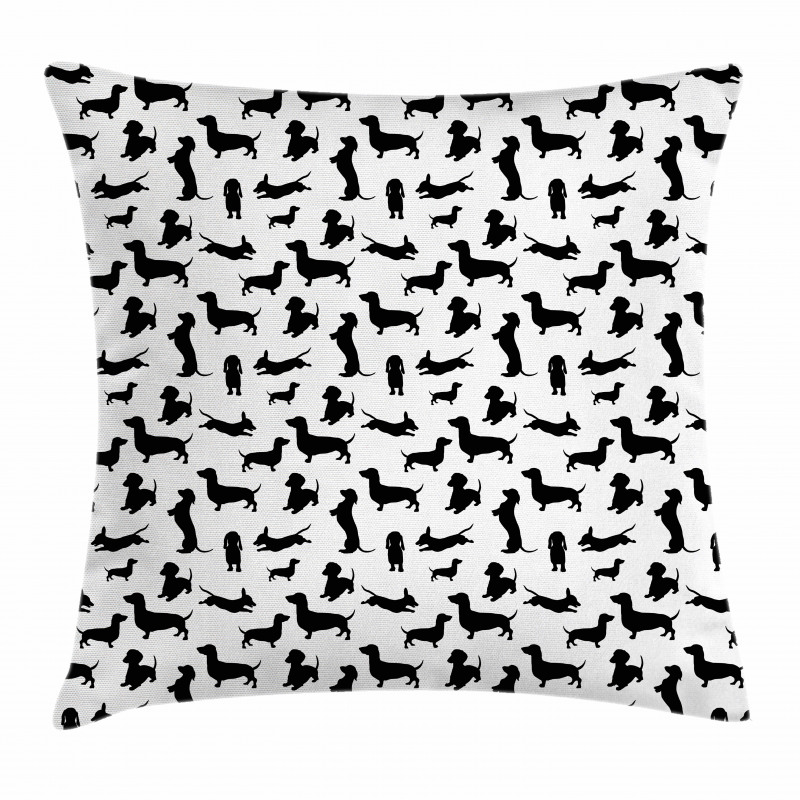 Monochorme Canine Pillow Cover