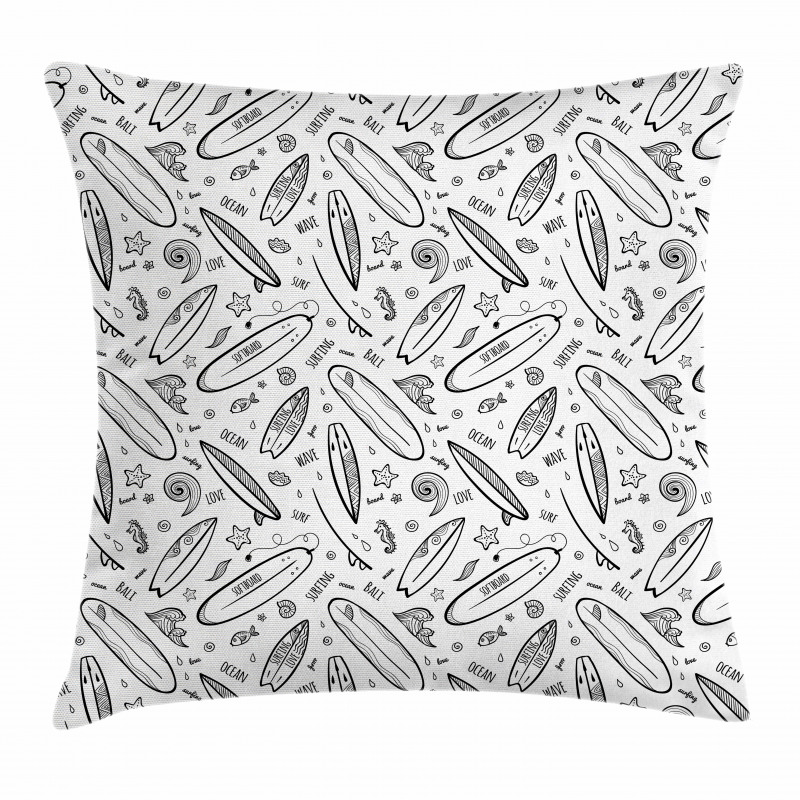 Monochrome Coastal Pillow Cover