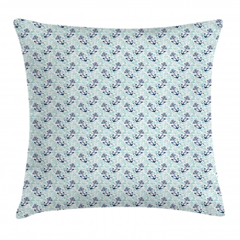 Ocean Drop Navy Rope Pillow Cover