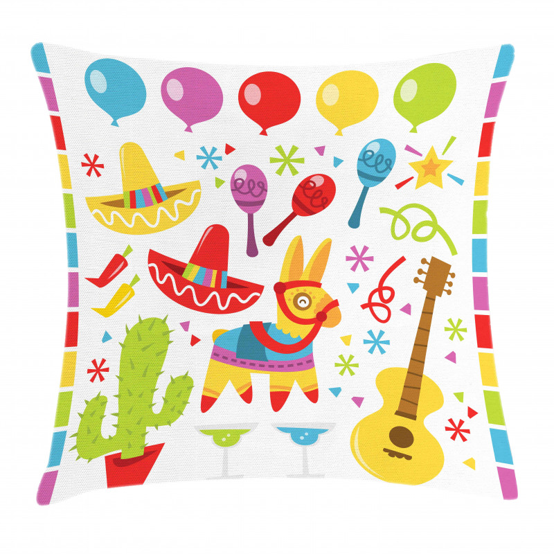 Party Pattern Cactus Pillow Cover