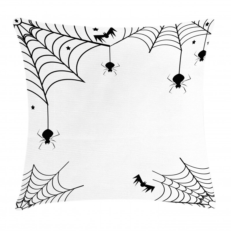 Spiders Bats Cobweb Pillow Cover