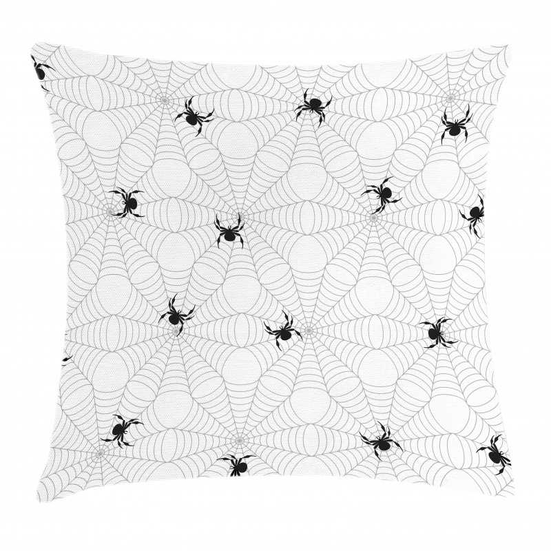 Black Insect Network Pillow Cover