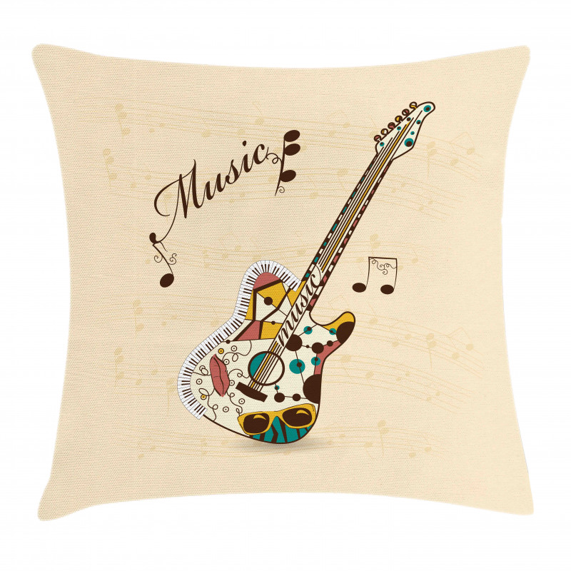 Abstract Funk Instrument Pillow Cover