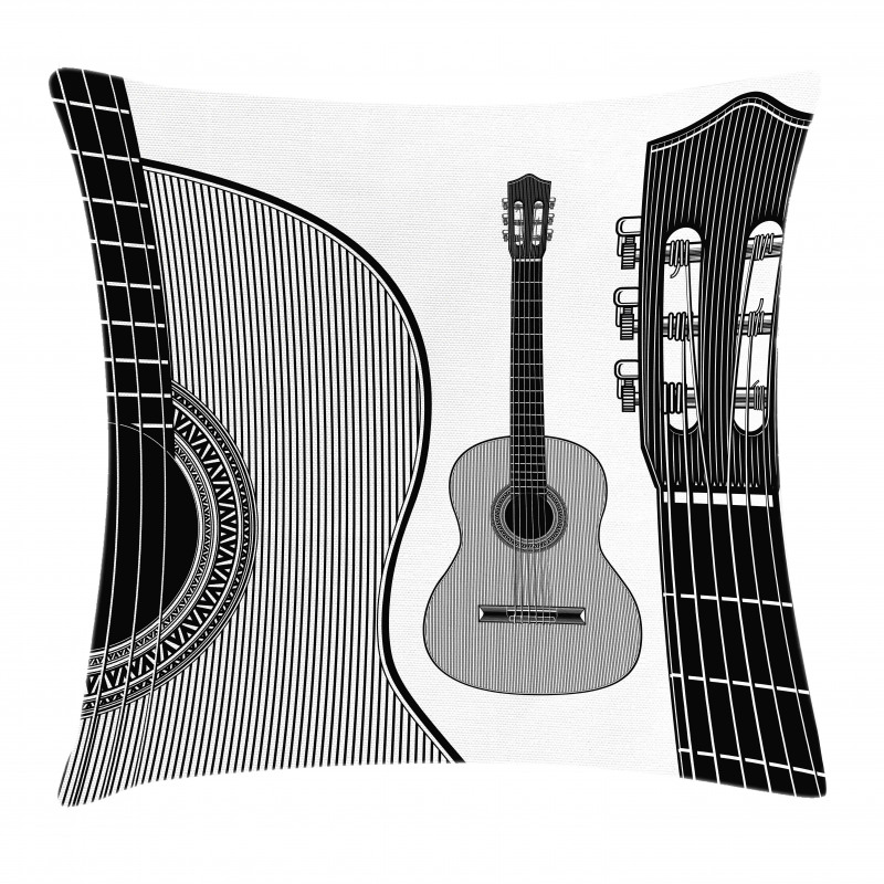 Folk Country Music Theme Pillow Cover