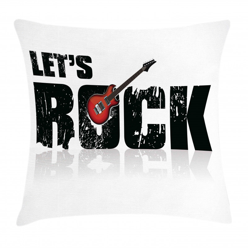 Let's Rock Grunge Fun Pillow Cover