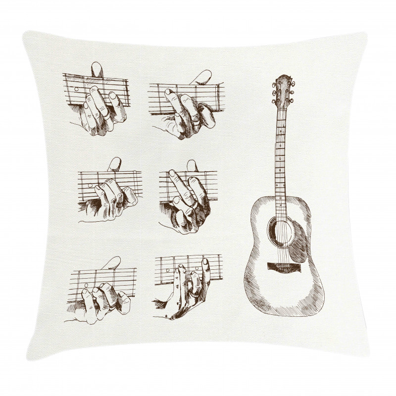 Sketch Chords Flamenco Pillow Cover