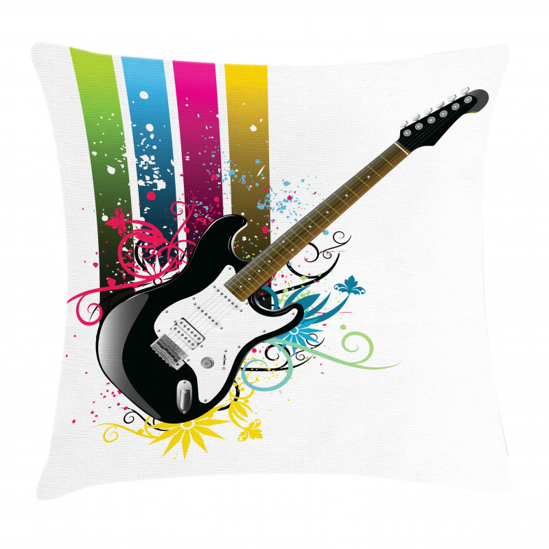 Bass Floral Colorful Pillow Cover