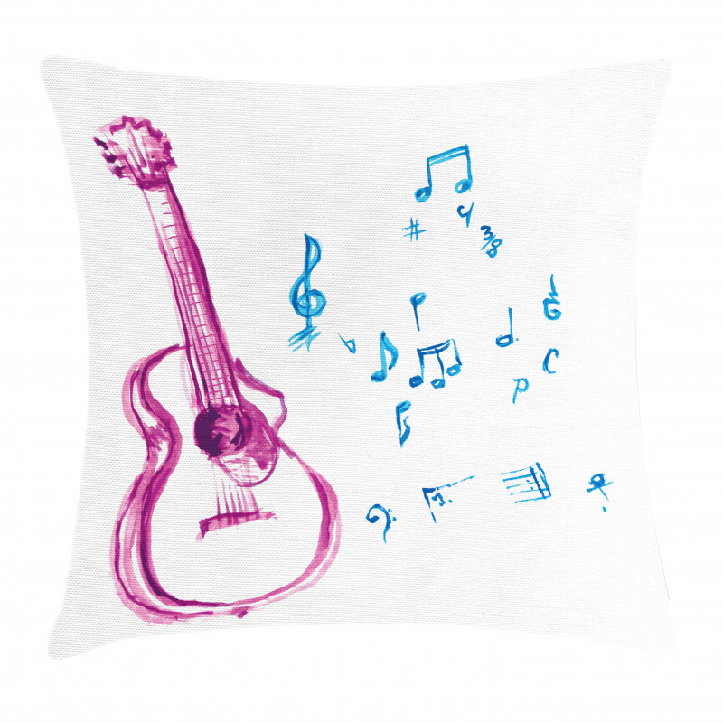 Watercolor Music Making Pillow Cover