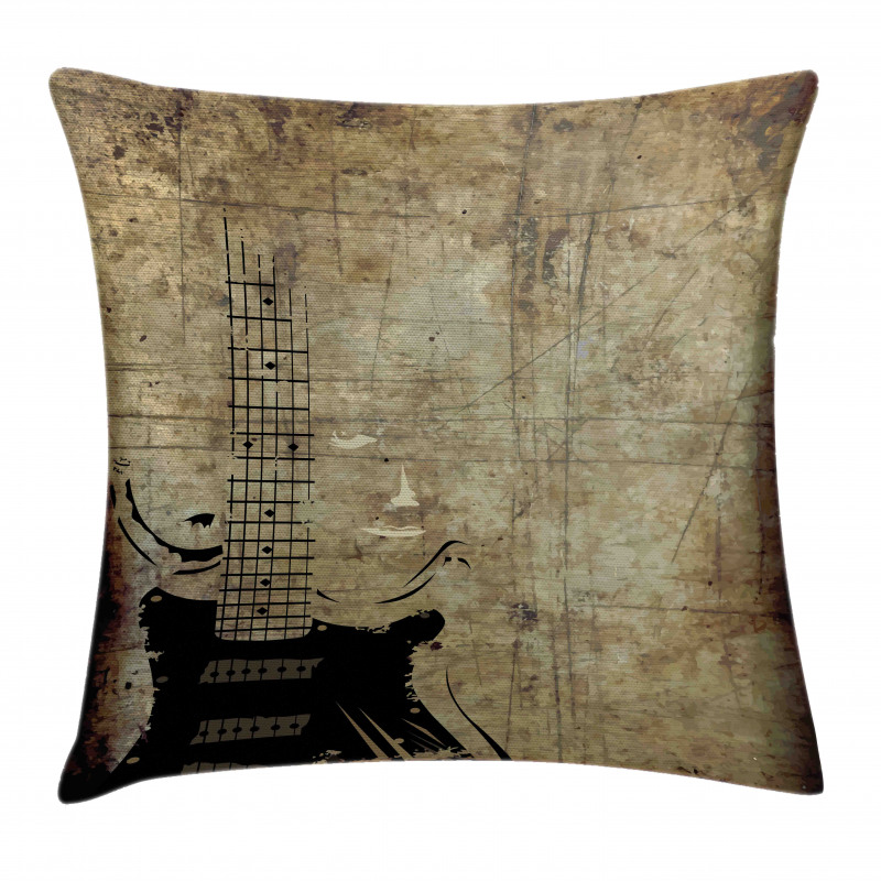 Faded Instrument Design Pillow Cover