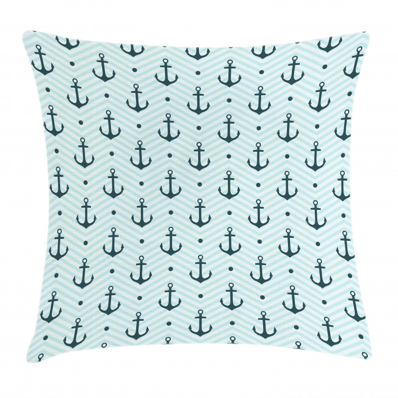 Zigzags Maritime Dots Pillow Cover