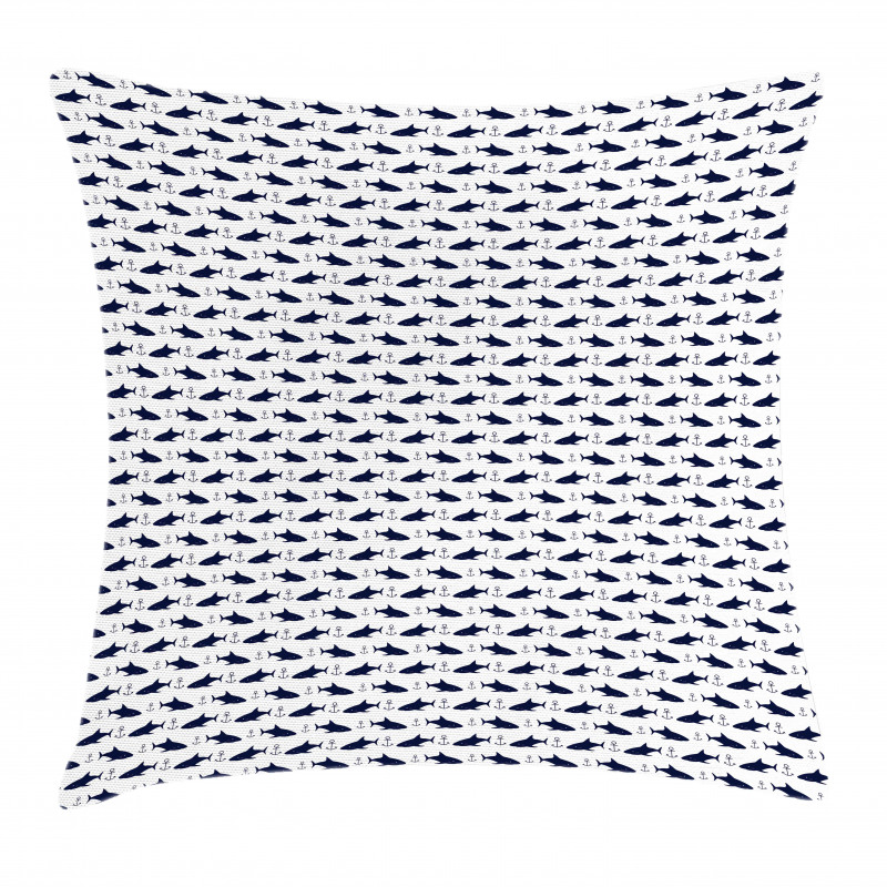Aquatic Modern Sharks Pillow Cover