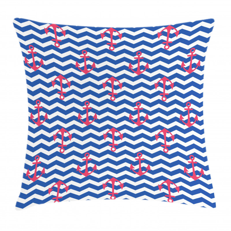 Geometric Coastal Design Pillow Cover