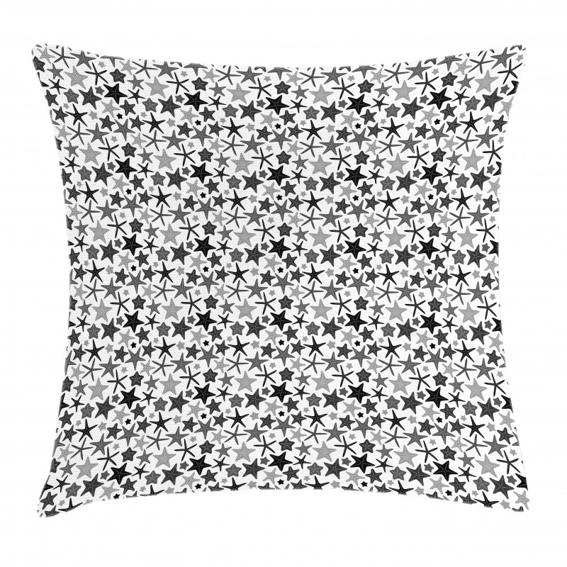 Monochrome Starfish Pillow Cover