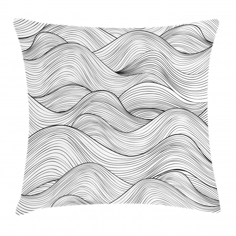 Geometric Waves Ocean Pillow Cover