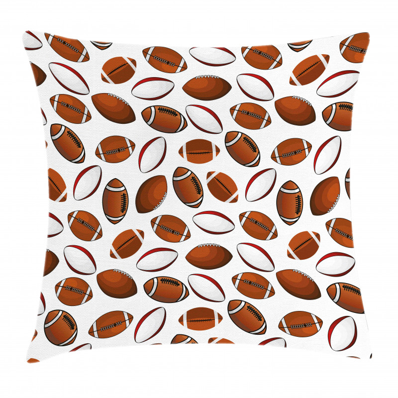Rugby Balls Pillow Cover