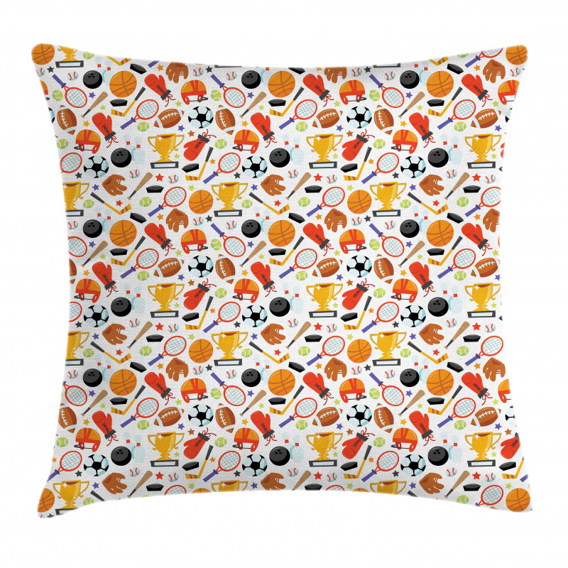 Cartoon Style Bowling Pillow Cover