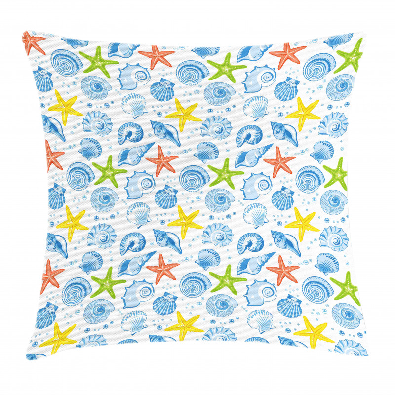 Aqua Marine Stars Pillow Cover