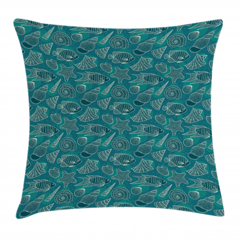 Ocean Line Design Pillow Cover