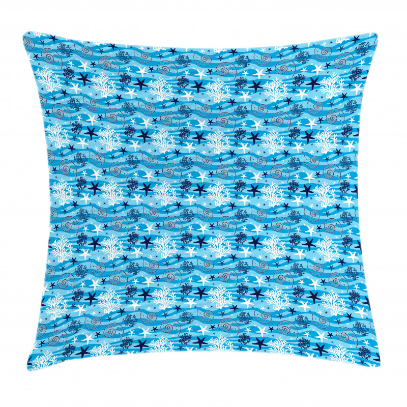 Starfish and Scallop Pillow Cover
