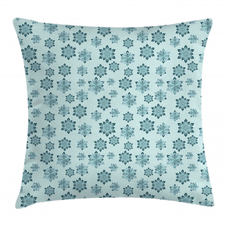 Ornate Winter Snowflakes Pillow Cover